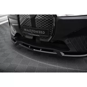 Maxton Design spoiler set suitable for side skirts, front, rear bumper and trunk of BMW iX M-Pack i20 2021-2025, Gloss Black-image-6348622