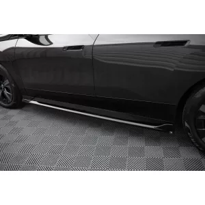 Maxton Design spoiler set suitable for side skirts, front, rear bumper and trunk of BMW iX M-Pack i20 2021-2025, Gloss Black-image-6348624