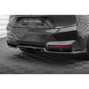 Maxton Design spoiler set suitable for side skirts, front, rear bumper and trunk of BMW iX M-Pack i20 2021-2025, Gloss Black-image-6348625