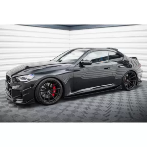 Maxton Design Spoilerset geeignet für Seitenschweller, Front-, Heckstoßstange und Kofferraum des BMW M2 G87 nach 2023, Glänzend Schwarz-image-6348635