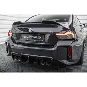 Maxton Design Spoilerset geeignet für Seitenschweller, Front-, Heckstoßstange und Kofferraum des BMW M2 G87 nach 2023, Glänzend Schwarz-image-6348639
