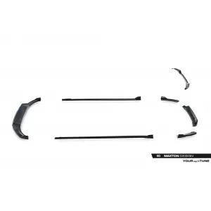 Maxton Design Spoilerset geeignet für Seitenschweller, Front-, Heckstoßstange und Kofferraum des BMW X3 M F97 2021-2024, Glänzend Schwarz-image-6348734