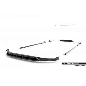 Maxton Design Spoilerset geeignet für Seitenschweller, Front-, Heckstoßstange und Kofferraum des BMW X3 M F97 2021-2024, Glänzend Schwarz-image-6348735