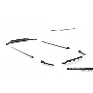 Maxton Design Spoilerset geeignet für Seitenschweller, Front-, Heckstoßstange und Kofferraum des BMW X3 M F97 2021-2024, Glänzend Schwarz-image-6348736