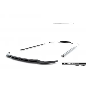 Maxton Design Spoilerset geeignet für Seitenschweller, Front-, Heckstoßstange und Kofferraum des BMW X3 M40d/M40i G01 2018-2021, Glänzend Schwarz-image-6348752