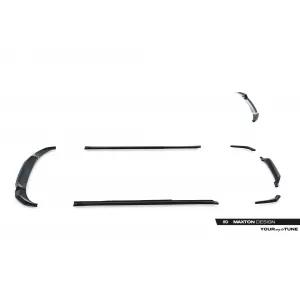 Maxton Design Spoilerset geeignet für Seitenschweller, Front-, Heckstoßstange und Kofferraum des BMW X3 M40d/M40i G01 2018-2021, Glänzend Schwarz-image-6348753