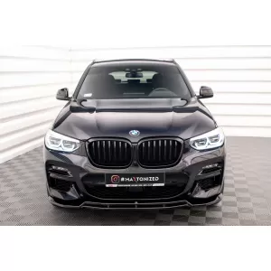 Maxton Design Spoilerset geeignet für Seitenschweller, Front-, Heckstoßstange und Kofferraum des BMW X3 M40d/M40i G01 2018-2021, Glänzend Schwarz-image-6348755