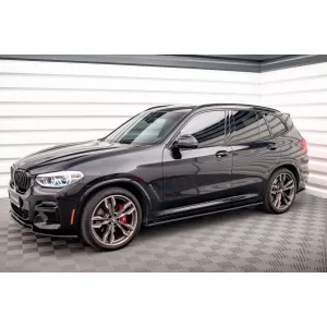 Maxton Design Spoilerset geeignet für Seitenschweller, Front-, Heckstoßstange und Kofferraum des BMW X3 M40d/M40i G01 2018-2021, Glänzend Schwarz-image-6348757