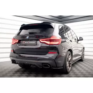 Maxton Design Spoilerset geeignet für Seitenschweller, Front-, Heckstoßstange und Kofferraum des BMW X3 M40d/M40i G01 2018-2021, Glänzend Schwarz-image-6348758