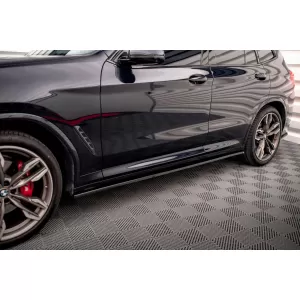 Maxton Design Spoilerset geeignet für Seitenschweller, Front-, Heckstoßstange und Kofferraum des BMW X3 M40d/M40i G01 2018-2021, Glänzend Schwarz-image-6348763
