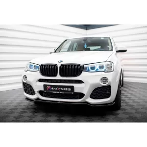 Maxton Design spoiler set suitable for side skirts, front, rear bumper and trunk of BMW X3 M-Pack F25 2014-2017, Gloss Black