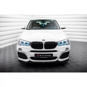 Maxton Design spoiler set suitable for side skirts, front, rear bumper and trunk of BMW X3 M-Pack F25 2014-2017, Gloss Black