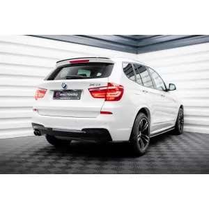 Maxton Design spoiler set suitable for side skirts, front, rear bumper and trunk of BMW X3 M-Pack F25 2014-2017, Gloss Black