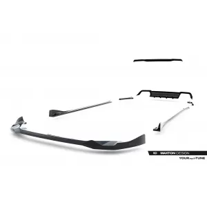 Maxton Design Spoilerset geeignet für Seitenschweller, Front-, Heckstoßstange und Kofferraum des BMW X3 M F97 2021-2024, Glänzend Schwarz-image-6348786