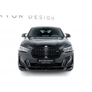 Maxton Design spoiler set suitable for side skirts, front, rear bumper and trunk of BMW X4 M-Pack G02 after 2021, Gloss Black-image-6348814