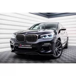 Maxton Design spoiler set suitable for side skirts, front, rear bumper and trunk of BMW X4 M-Pack G02 2018-2021, Gloss Black-image-6348834