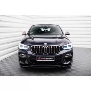Maxton Design spoiler set suitable for side skirts, front, rear bumper and trunk of BMW X4 M-Pack G02 2018-2021, Gloss Black-image-6348836
