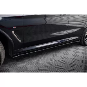 Maxton Design spoiler set suitable for side skirts, front, rear bumper and trunk of BMW X4 M-Pack G02 2018-2021, Gloss Black-image-6348839