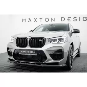 Maxton Design spoiler set suitable for side skirts, front, rear bumper and trunk of BMW X4 M F98 2019-2021, Gloss Black-image-6348878