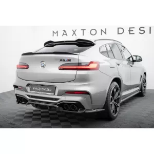Maxton Design spoiler set suitable for side skirts, front, rear bumper and trunk of BMW X4 M F98 2019-2021, Gloss Black-image-6348880