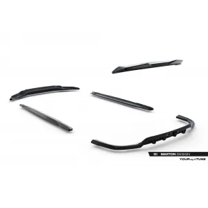 Maxton Design version 1 spoiler set suitable for side skirts, front, rear bumper and trunk of BMW X5 M-Pack G05 after 2023, Gloss Black-image-6348915