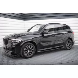 Maxton Design spoiler set suitable for side skirts, front, rear bumper and trunk of BMW X5 M-Pack G05 2018-2023, Gloss Black-image-6348944