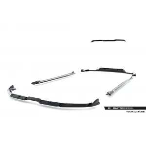 Maxton Design spoiler set suitable for side skirts, front, rear bumper and trunk of BMW X5 M F95 after 2023, Gloss Black-image-6348976