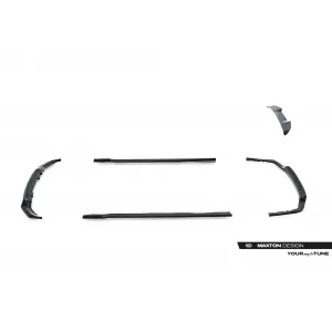 Maxton Design spoiler set suitable for side skirts, front, rear bumper and trunk of BMW X7 M-Pack G07 2018-2022, Gloss Black-image-6349032