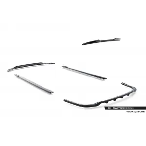 Maxton Design spoiler set suitable for side skirts, front, rear bumper and trunk of BMW X7 M-Pack G07 2018-2022, Gloss Black-image-6349033