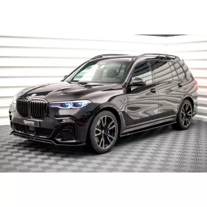 Maxton Design spoiler set suitable for side skirts, front, rear bumper and trunk of BMW X7 M-Pack G07 2018-2022, Gloss Black-image-6349037
