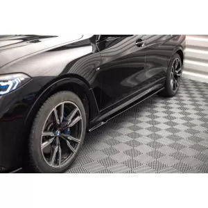 Maxton Design spoiler set suitable for side skirts, front, rear bumper and trunk of BMW X7 M-Pack G07 2018-2022, Gloss Black-image-6349040