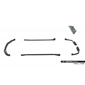 Maxton Design spoiler set suitable for side skirts, front, rear bumper and trunk of BMW XM G09 after 2022, Gloss Black-image-6349045
