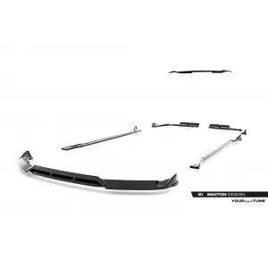 Maxton Design spoiler set suitable for side skirts, front, rear bumper and trunk of BMW XM G09 after 2022, Gloss Black-image-6349046