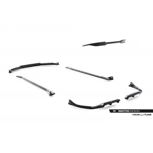 Maxton Design spoiler set suitable for side skirts, front, rear bumper and trunk of BMW XM G09 after 2022, Gloss Black-image-6349047