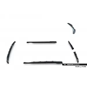 Maxton Design spoiler set suitable for side skirts, front, rear bumper and trunk of Brabus Smart Fortwo C451 2012-2014, Gloss Black-image-6349063