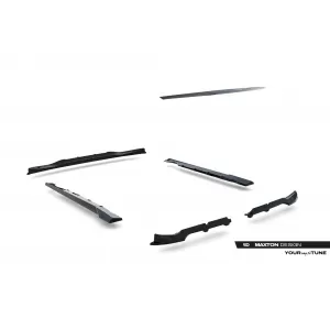 Maxton Design spoiler set suitable for side skirts, front, rear bumper and trunk of Brabus Smart Fortwo C451 2012-2014, Gloss Black-image-6349065