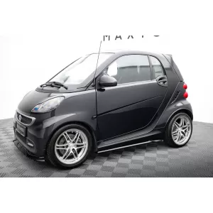 Maxton Design spoiler set suitable for side skirts, front, rear bumper and trunk of Brabus Smart Fortwo C451 2012-2014, Gloss Black-image-6349068