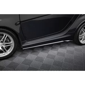 Maxton Design spoiler set suitable for side skirts, front, rear bumper and trunk of Brabus Smart Fortwo C451 2012-2014, Gloss Black-image-6349073