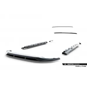 Set of Prepreg Carbon Fiber Splitters Maxton Design suitable for side skirts, front, rear bumper and trunk of Audi Q8 S-Line after 2023, 100% Carbon-image-6349133