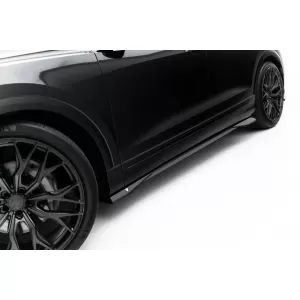 Set of Prepreg Carbon Fiber Splitters Maxton Design suitable for side skirts, front, rear bumper and trunk of Audi Q8 S-Line after 2023, 100% Carbon-image-6349145