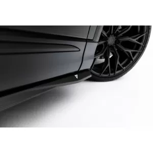 Set of Prepreg Carbon Fiber Splitters Maxton Design suitable for side skirts, front, rear bumper and trunk of Audi Q8 S-Line after 2023, 100% Carbon-image-6349147
