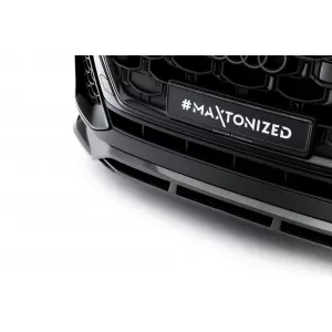 Set of Prepreg Carbon Fiber Splitters Maxton Design suitable for side skirts, front, rear bumper and trunk of Audi Q8 S-Line after 2023, 100% Carbon-image-6349149
