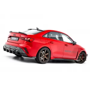 Set of Prepreg Carbon Fiber Splitters Maxton Design suitable for side skirts, front, rear bumper and trunk of Audi RS3 Sedan 8Y after 2024, 100% Carbon-image-6349175