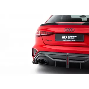 Set of Prepreg Carbon Fiber Splitters Maxton Design suitable for side skirts, front, rear bumper and trunk of Audi RS3 Sedan 8Y after 2024, 100% Carbon-image-6349197