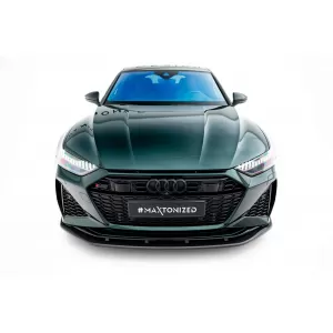 Set of Prepreg Carbon Fiber Splitters Maxton Design suitable for side skirts, front, rear bumper and trunk of Audi RS7 C8 2019-2023, 100% Carbon-image-6349234