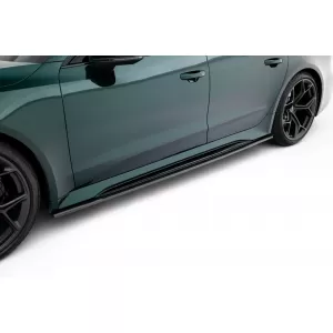 Set of Prepreg Carbon Fiber Splitters Maxton Design suitable for side skirts, front, rear bumper and trunk of Audi RS7 C8 2019-2023, 100% Carbon-image-6349238