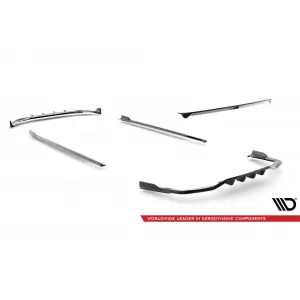 Set of Prepreg Carbon Fiber Splitters Maxton Design suitable for side skirts, front, rear bumper and trunk of BMW 7 M-Pack G11 2019-2022, 100% Carbon-image-6349251
