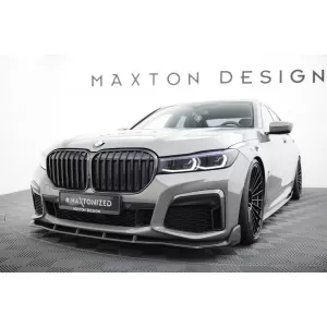 Set of Prepreg Carbon Fiber Splitters Maxton Design suitable for side skirts, front, rear bumper and trunk of BMW 7 M-Pack G11 2019-2022, 100% Carbon-image-6349253