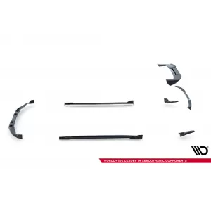 Set of Prepreg Carbon Fiber Splitters Maxton Design suitable for side skirts, front, rear bumper and trunk of BMW X5 M F95 after 2023, 100% Carbon-image-6349270