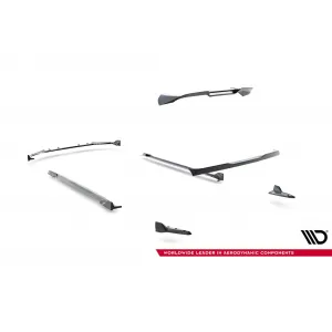 Set of Prepreg Carbon Fiber Splitters Maxton Design suitable for side skirts, front, rear bumper and trunk of BMW X5 M F95 after 2023, 100% Carbon-image-6349272
